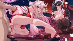 nakiri_ayame, ookami_mio, hololive, dr-alu, 1boy