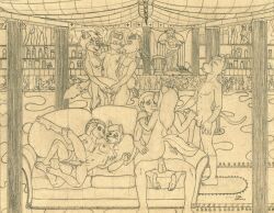 khat, lobar, amber_brown, anthro, anthro_on_anthro