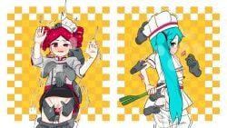 hatsune_miku, kasane_teto, kasane_teto_(sv), obsolete_meat, synthesizer_v