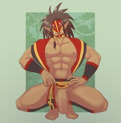 tam_tam, samurai_shodown, snk, robo_whiskers, 1boy