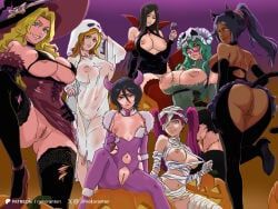 dokugamine_riruka, inoue_orihime, kuchiki_rukia, matsumoto_rangiku, nelliel_tu_odelschwanck