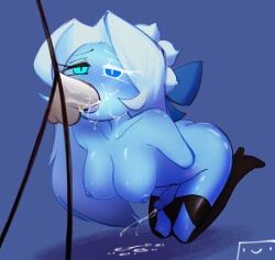 lady_in_azure_(shadow_milk_cookie), not_henry, shadow_milk_cookie, cookie_run, 1boy