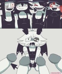 armitage_(edgyverse), benedict_(edgyverse), bullseye_foxtrot, gretel_(edgyverse), mister_barrel_(edgyverse)