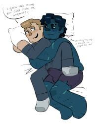 jesse_(mcsm), lukas_(mcsm), beacgoontown, 2boys, bulge