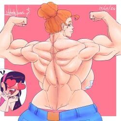 maria_(nobodyknows), nyx_(nobodyknows), nobodyknows, ass_crack, back_muscles