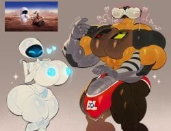 eve_(wall-e), wall-e_(character), wall-e, dymitr3, 1boy