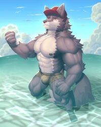 ronci, 1male, abs, anthro, areola