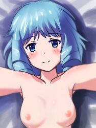 ootsuki_miina, tetsudou_musume, magbushi, blue_eyes, blue_hair