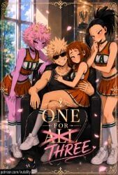 ashido_mina, bakugou_katsuki, katsuki_bakugou, momo_yaoyorozu, ochako_uraraka