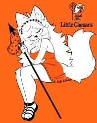 little_caesars, medikitten, 1girls, anthro, clothed