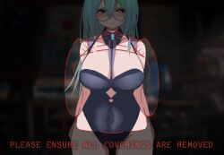 kuromikii_(vtuber), indie_virtual_youtuber, ye_(pixiv83975537), blue_hair, disgusted