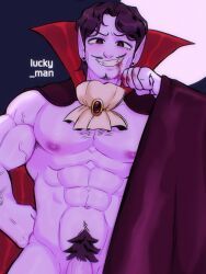 lucky_man, 1boy, abs, armpit_hair, bara