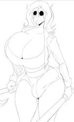 jason_voorhees, friday_the_13th, detnox, 1futa, black_and_white