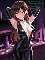 asukasslave, 1girls, armpits, bed, bedroom