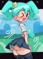 hatsune_miku, sosorry!_(vocaloid), vocaloid, rukisan, 1girls