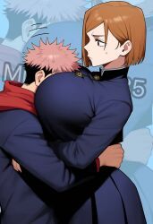 itadori_yuuji, kugisaki_nobara, jujutsu_kaisen, milflover5335, 1boy