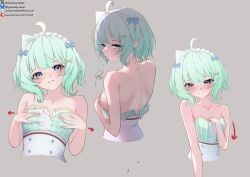 maid_mint, mint_fantome, densetsu.exe, indie_virtual_youtuber, syxh