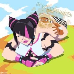 elena_(street_fighter), juri_han, street_fighter, street_fighter_6, anilingus
