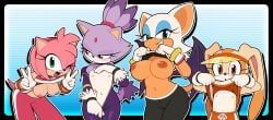 amy_rose, blaze_the_cat, cream_the_rabbit, rouge_the_bat, sega