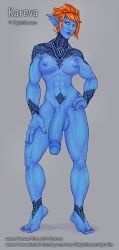 troll_(warcraft), garikaliev, big_penis, blue_skin, breasts