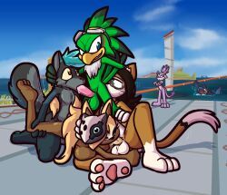 blaze_the_cat, jacob_blackberry, jet_the_hawk, peter_(felino), ulti_(ultilix)