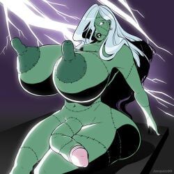 oc, frankenstein, jacques00, 1girls, big_areola
