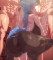 anonymous_male, ganyu_(genshin_impact), genshin_impact, theobrobine, 1girls