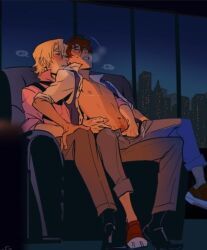 laurent_thierry, makoto_edamura, great_pretender, 2boys, cuntboy
