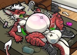 dathgar, 5_fingers, air_inflation, animal_genitalia, anthro