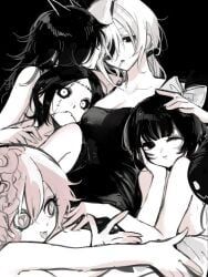 cosmo_(chainsaw_man), long_(chainsaw_man), pingtsi_(chainsaw_man), quanxi_(chainsaw_man), tsugihagi_(chainsaw_man)