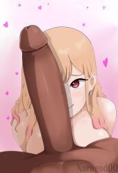 narugod00, 1boy, 1girls, big_balls, big_penis