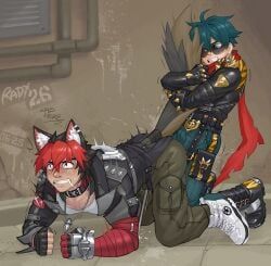 komano_manato, lighter_(zenless_zone_zero), zenless_zone_zero, radx26, 2boys