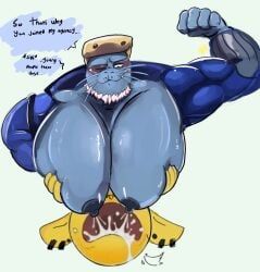 selkie_(my_hero_academia), my_hero_academia, aquatic, beard, big_breasts