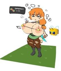 alex_(minecraft), bee_(minecraft), minecraft, mojang, lewdicrousart