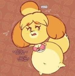 isabelle_(animal_crossing), animal_crossing, skullgeist, 1girls, anthro