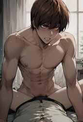 light_yagami, yagami_light, death_note, ahegao, anal