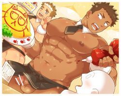 original, aopanda, 2boys, abs, bara