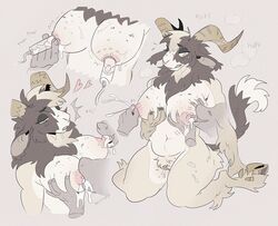 murkbone, ambiguous_gender, anthro, bodily_fluids, bovid