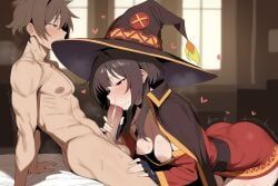 megumin, satou_kazuma, kono_subarashii_sekai_ni_shukufuku_wo!, patreon, 1boy