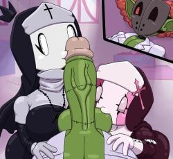 sarvente_(dokki.doodlez), taki_(fevertown), tricky_the_clown, friday_night_fever, friday_night_funkin