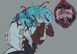 original_character, hexxx, 1boy, 1girls, breasts_out