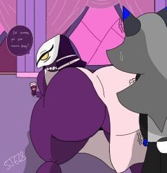 jack_(springtron), minerva_(helluva_boss), nameless_character, vanessa_(helluva_boss), hellaverse