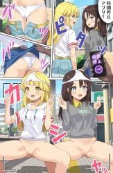 okusawa_misaki, tsurumaki_kokoro, bang_dream!, blonde_hair, blue_eyes