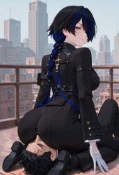 daffodill_(neverness_to_everness), neverness_to_everness, ass, ass_focus, ass_smothering