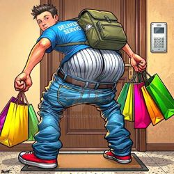 markus573, 1boy, ass, big_ass, delivery_employee