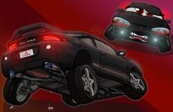 mitsubishi, carsphilic, black_body, bodily_fluids, car