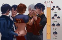 bachira_meguru, isagi_yoichi, blue_lock, 5boys, ass