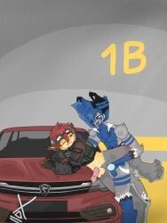 armor, bulletproof_vest, canid, canine, car