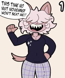 conna_rose, furu_flami, anthro, black_clothing, black_nose