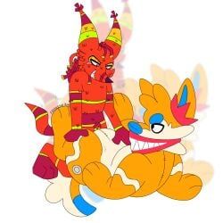 bandetto, the_quick_brown_fox, lapfox_trax, animate_inanimate, anthro
